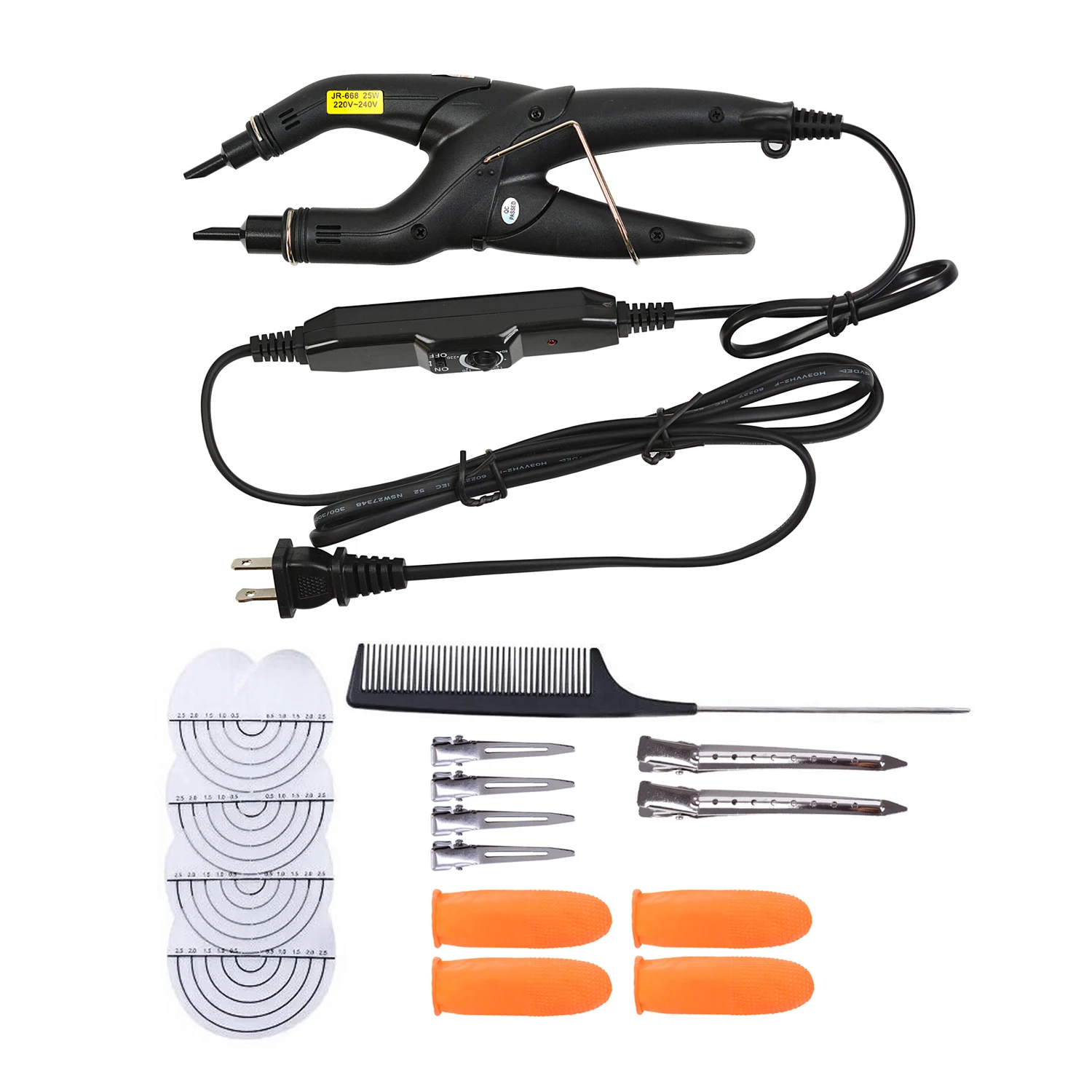 

1 Set Fusion Iron Heat Connector Hair Extensions Adjustable Temperature Mini Heating Tip Keratin Bonding Tools