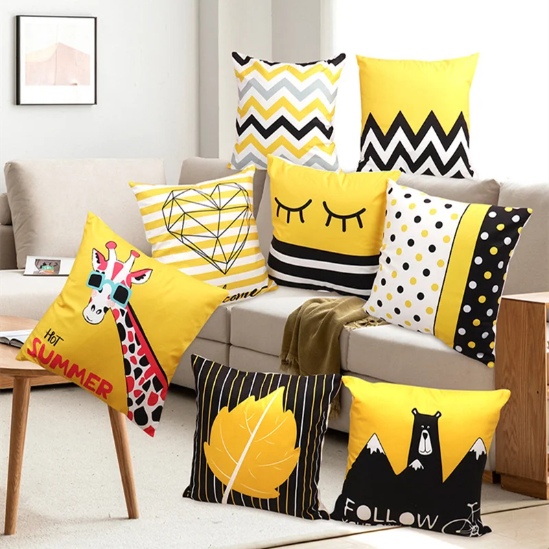 Modern Yellow Pillowcase Decorative Trendy Geometric Print Cushion Cover Sofa Bed Pillow Chair Car Cushion Christmas Home Moda
Modern Yellow Pillowcase Decorative Trendy Geometric Print Cushion Cover Sofa Bed Pillow Chair Car Cushion Christmas Home Moda