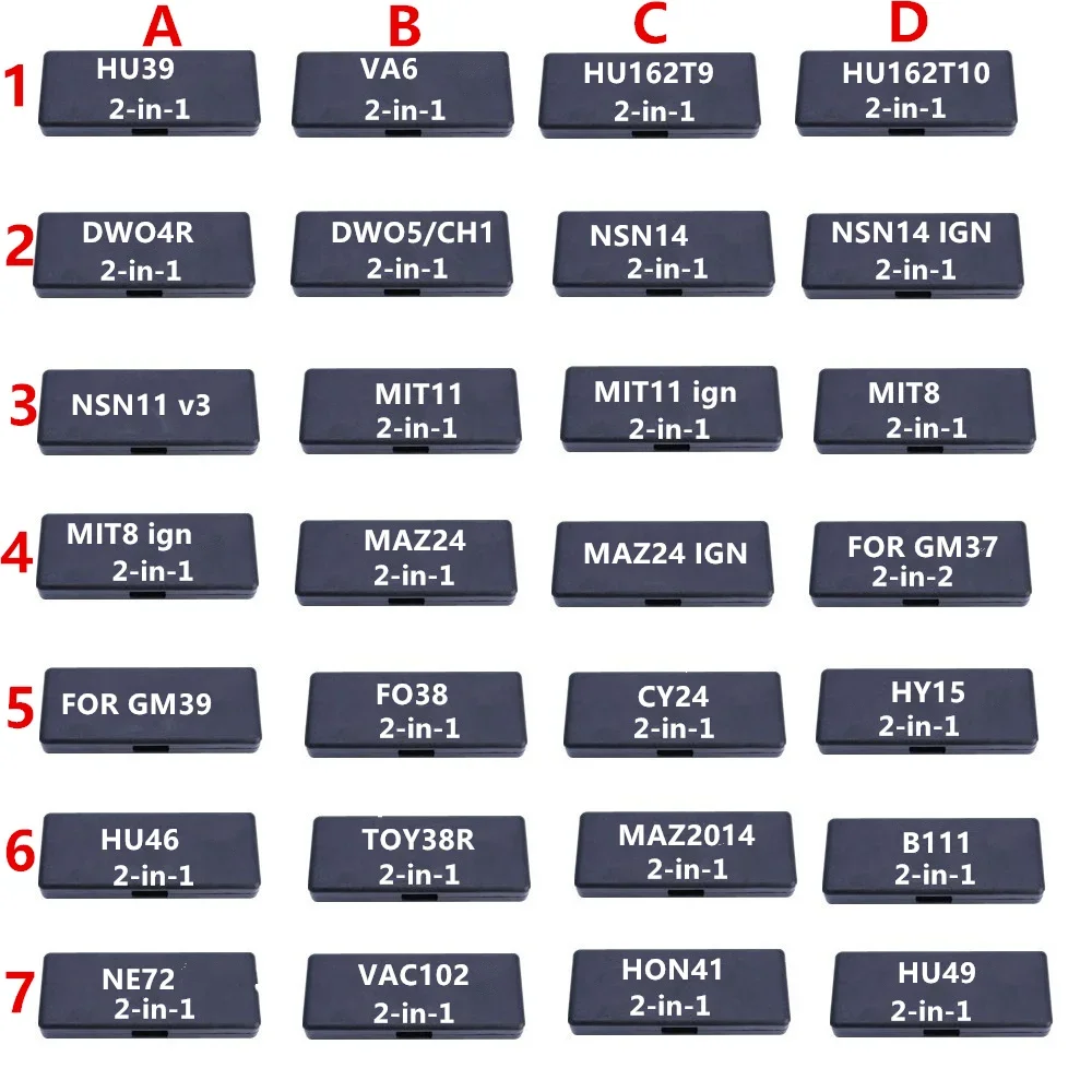 LISHI 2 в 1, B111, NE72, VAC102, HON41, 2, 4r, 2, 5/CH1, NSN14, NSN11, MIT11, MIT8, MAZ24 для GM37GM39, FO38, CY24, HY15, HU46, TOY38R, MAZ2014
LISHI 2 в 1, B111, NE72, VAC102, HON41, 2, 4r, 2, 5/CH1, NSN14, NSN11, MIT11, MIT8, MAZ24 для GM37GM39, FO38, CY24, HY15, HU46, TOY38R, MAZ2014
