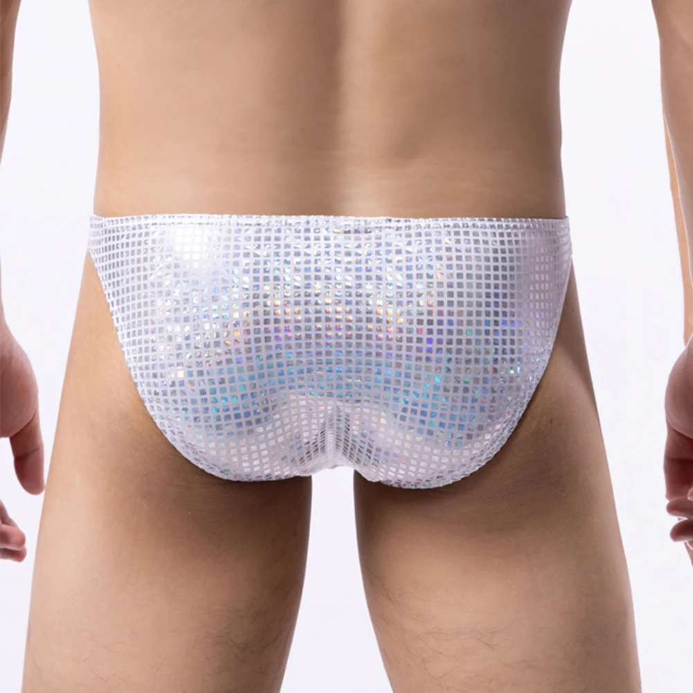 

Men Boxer Briefs Low Waist Underwear Gloss Panties Soft Convex Pouch Trunks Sexy Male Lingeres Gay Men Underwears