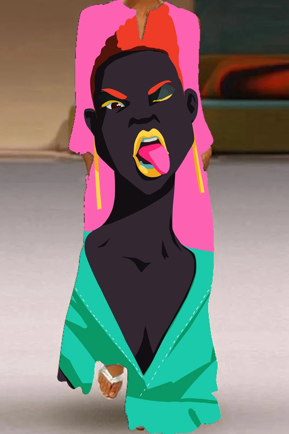 Новинка Весна 2024 женское платье с длинным рукавом Модное Длинное Платье оверсайз с V-образным вырезом элегантное женское длинное платье с художественным принтом
Новинка Весна 2024 женское платье с длинным рукавом Модное Длинное Платье оверсайз с V-образным вырезом элегантное женское длинное платье с художественным принтом