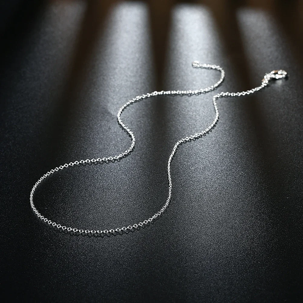 925 Sterling Silver 10pcs 1mm Circle Chain Necklace For Women 45-60cm Fashion Party Wedding Accessories Jewelry Christmas Gifts
925 Sterling Silver 10pcs 1mm Circle Chain Necklace For Women 45-60cm Fashion Party Wedding Accessories Jewelry Christmas Gifts