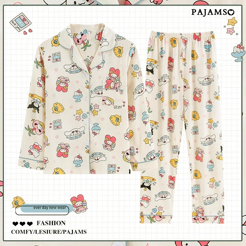 2024 Sanrio Pajamas Hellokitty Pochacco Long Sleeved Home Clothing Casual Girls Hangyodon Pants Shirt Loungewear Kawaii Gift
2024 Sanrio Pajamas Hellokitty Pochacco Long Sleeved Home Clothing Casual Girls Hangyodon Pants Shirt Loungewear Kawaii Gift