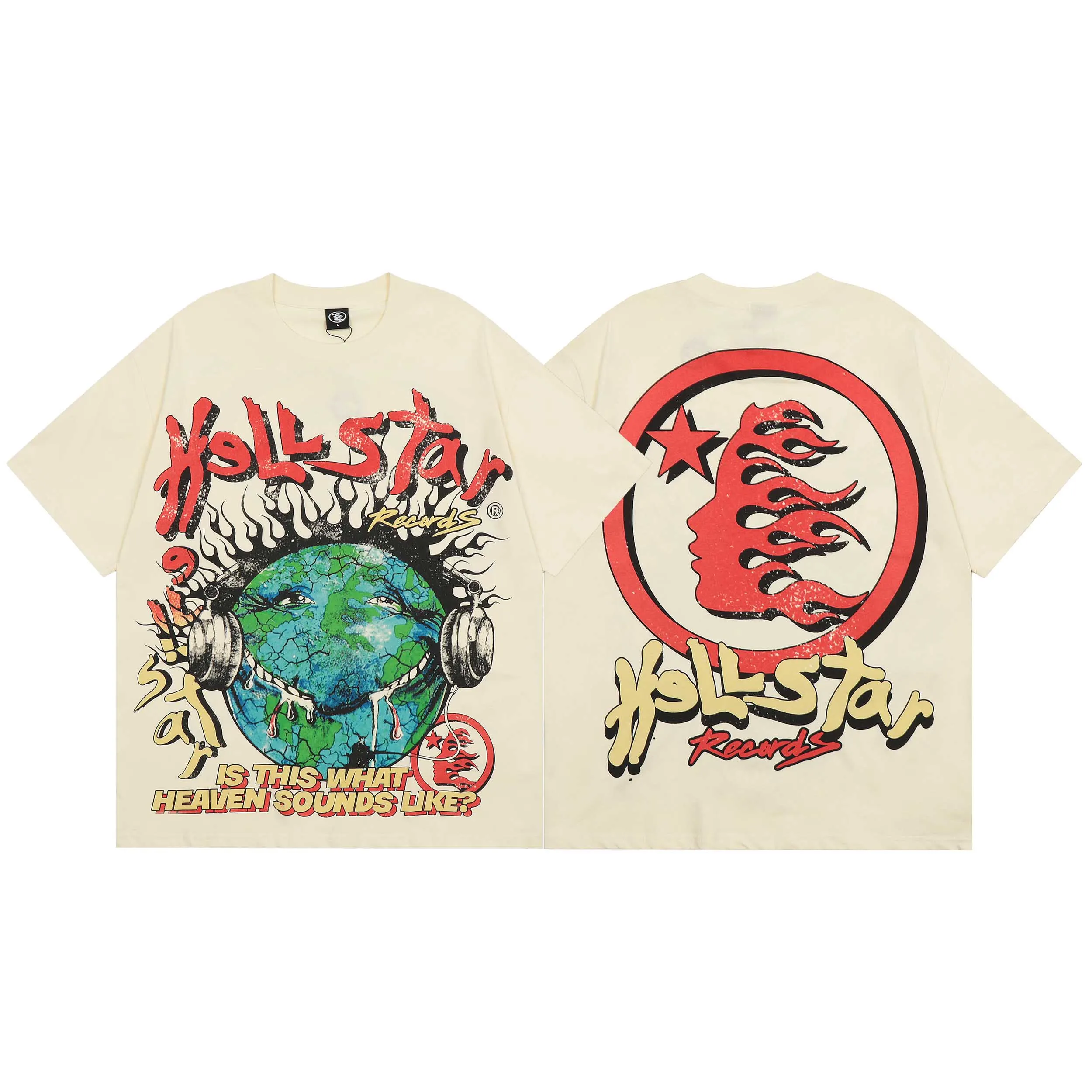 Hell-star high quality new high street front and back large printed casual cotton tops for men and women loose short sleeves
Hell-star high quality new high street front and back large printed casual cotton tops for men and women loose short sleeves
