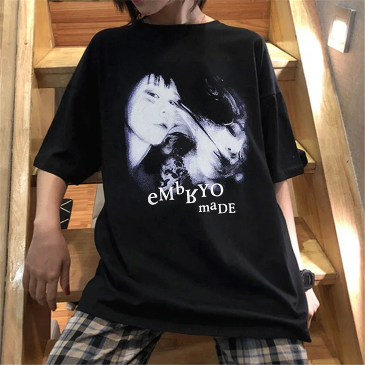 Oversized T-Shirt Women Hip Hop Illusion Girl Letter Print T Shirt 2022 Harajuku Casual Summer Short Sleeve Tshirt Black Clothes
Oversized T-Shirt Women Hip Hop Illusion Girl Letter Print T Shirt 2022 Harajuku Casual Summer Short Sleeve Tshirt Black Clothes