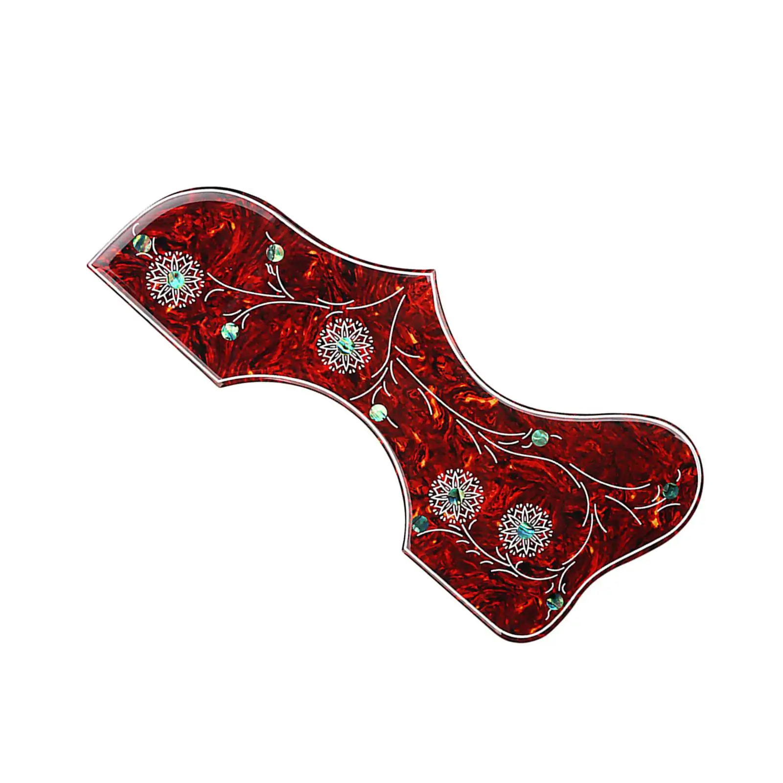 

Acoustic Guitar Pickguard Accessory DIY Vintage Musical Instrument Self Sticky Backing Floral Shaped for Acoustic Guitar