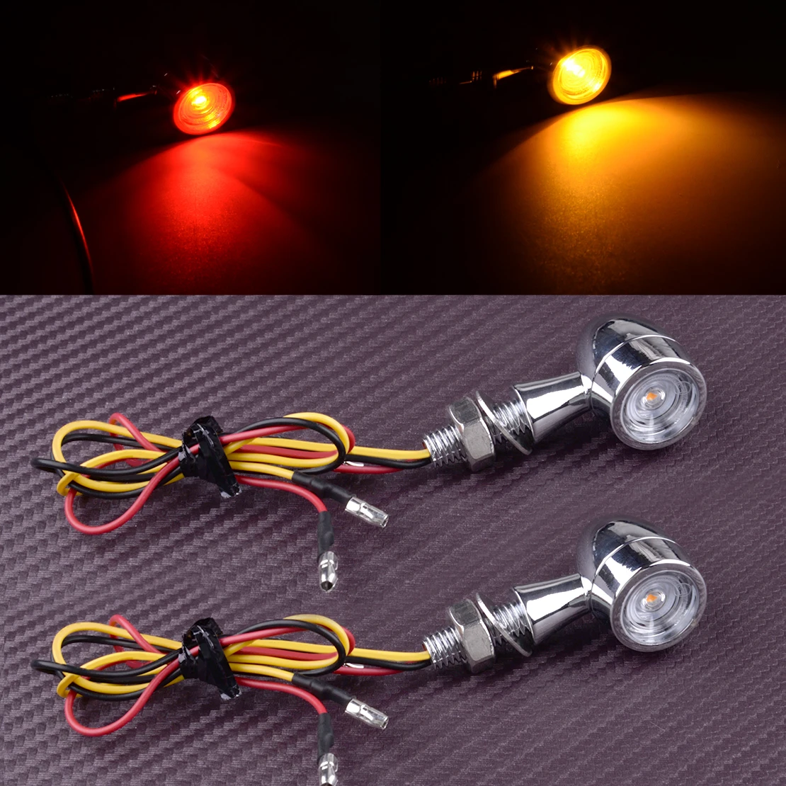 2Pcs Mini LED Motorcycle Turn Signal Indicator Lights New For Dirt Bike Street Bike 12V
2Pcs Mini LED Motorcycle Turn Signal Indicator Lights New For Dirt Bike Street Bike 12V