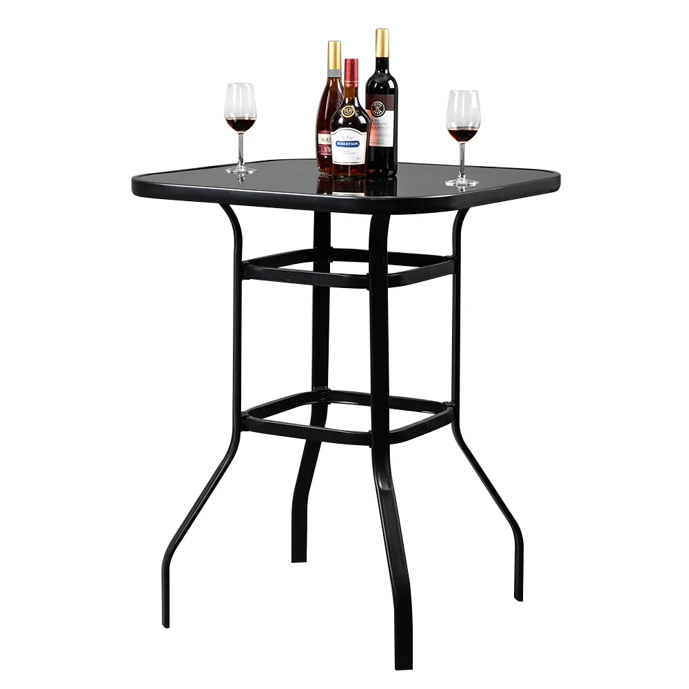 Metal Glasse Modern Square Bar Table Swivel Indoor Furniture Bar Pub Iron Glass High Table Corner Coffee Tables Matte Black
Metal Glasse Modern Square Bar Table Swivel Indoor Furniture Bar Pub Iron Glass High Table Corner Coffee Tables Matte Black