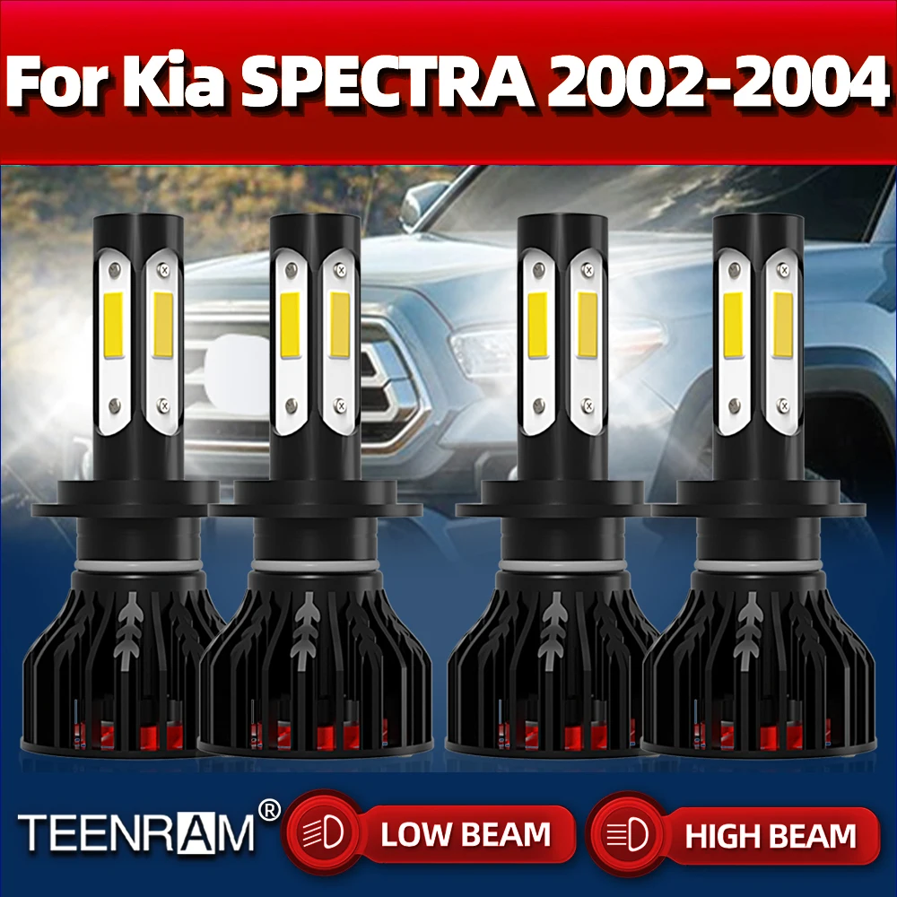 

240 лм Canbus светодиодная фара 6000 Вт мощная автомобильная лампа головного света 12 в 2002 K холодный белый турбо-лампы для Kia SPECTRA 2003 2004