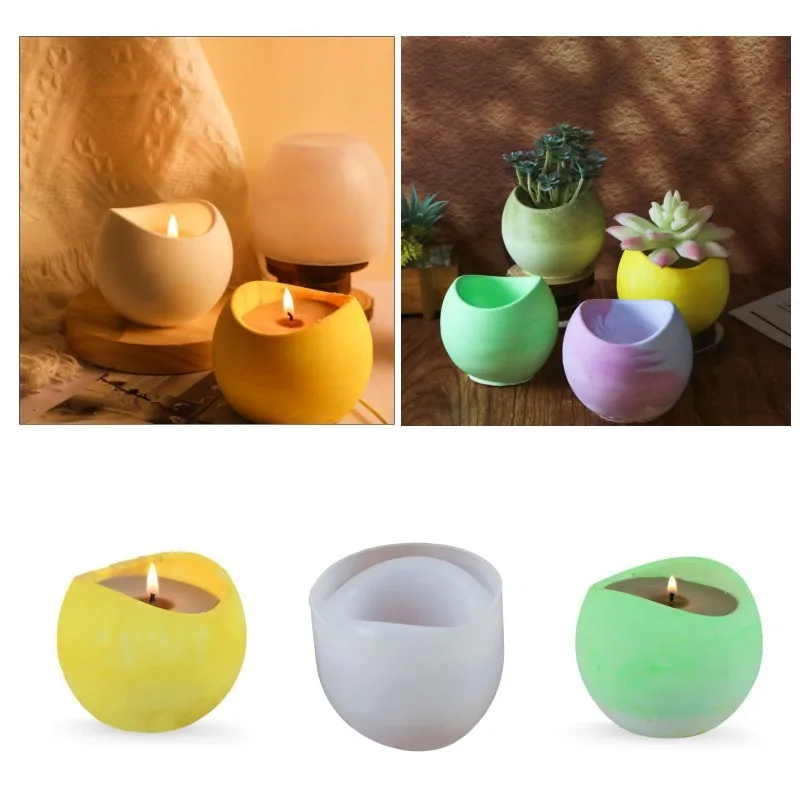 Arc-shaped Candle Jar Silicone Mold Flower Pot Epoxy Resin Molds DIY Home Decoration Crafts Potted Vase Casting Tools
Arc-shaped Candle Jar Silicone Mold Flower Pot Epoxy Resin Molds DIY Home Decoration Crafts Potted Vase Casting Tools