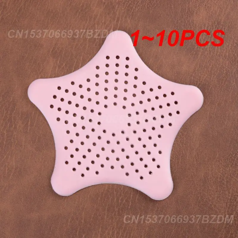 

1~10PCS Kitchen Sink Strainers Five-pointed Star PVC Filter Sewer Sink Waste Strainer Drain Catcher Cover Kitchen Sink