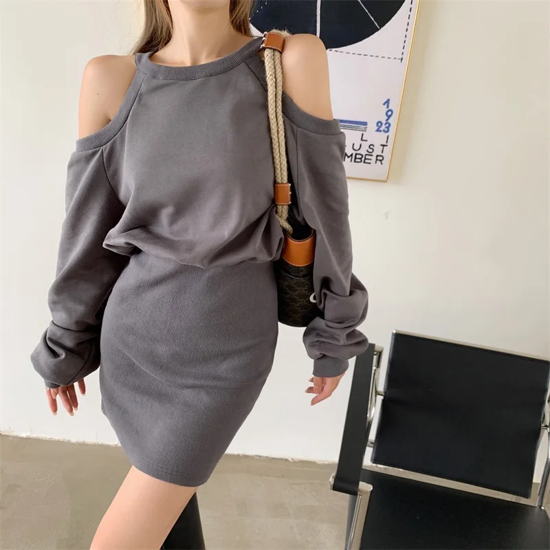 Осень-зима 2022, повседневный популярный свитер для девочек, дизайнерское облегающее платье с открытыми плечами и эластичным поясом на осень
Осень-зима 2022, повседневный популярный свитер для девочек, дизайнерское облегающее платье с открытыми плечами и эластичным поясом на осень