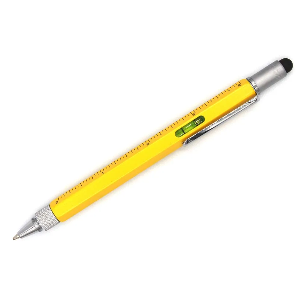 6 In 1 Multifunctional Tool Pen Carpenter Construction Tools 14.9*1CM Flat / Cross Screwdriver Metal Ballpoint Pen
6 In 1 Multifunctional Tool Pen Carpenter Construction Tools 14.9*1CM Flat / Cross Screwdriver Metal Ballpoint Pen