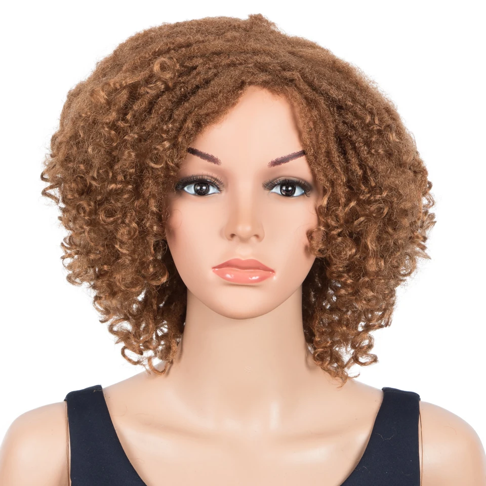 FASHION IDOL Afro Kinky Curly Wig Synthetic Hair Dreadlock 12Inch Short Bob Wigs For Black Women Natural Burgandy Soft Fake Hair
FASHION IDOL Afro Kinky Curly Wig Synthetic Hair Dreadlock 12Inch Short Bob Wigs For Black Women Natural Burgandy Soft Fake Hair