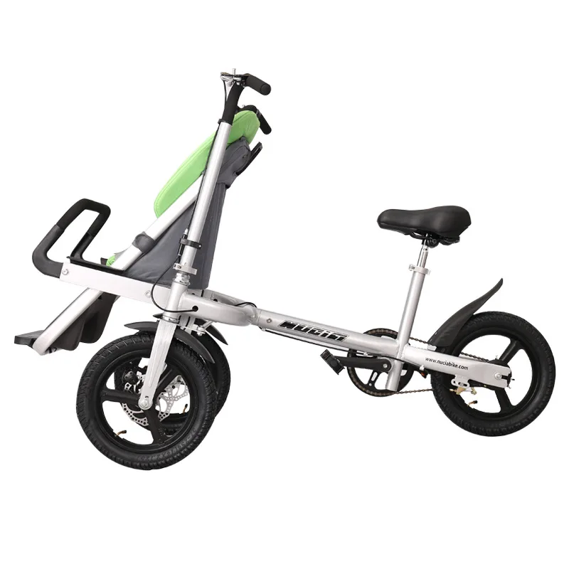 Two person bicycle parent-child car with child seat mother baby foldable stroller
Two person bicycle parent-child car with child seat mother baby foldable stroller