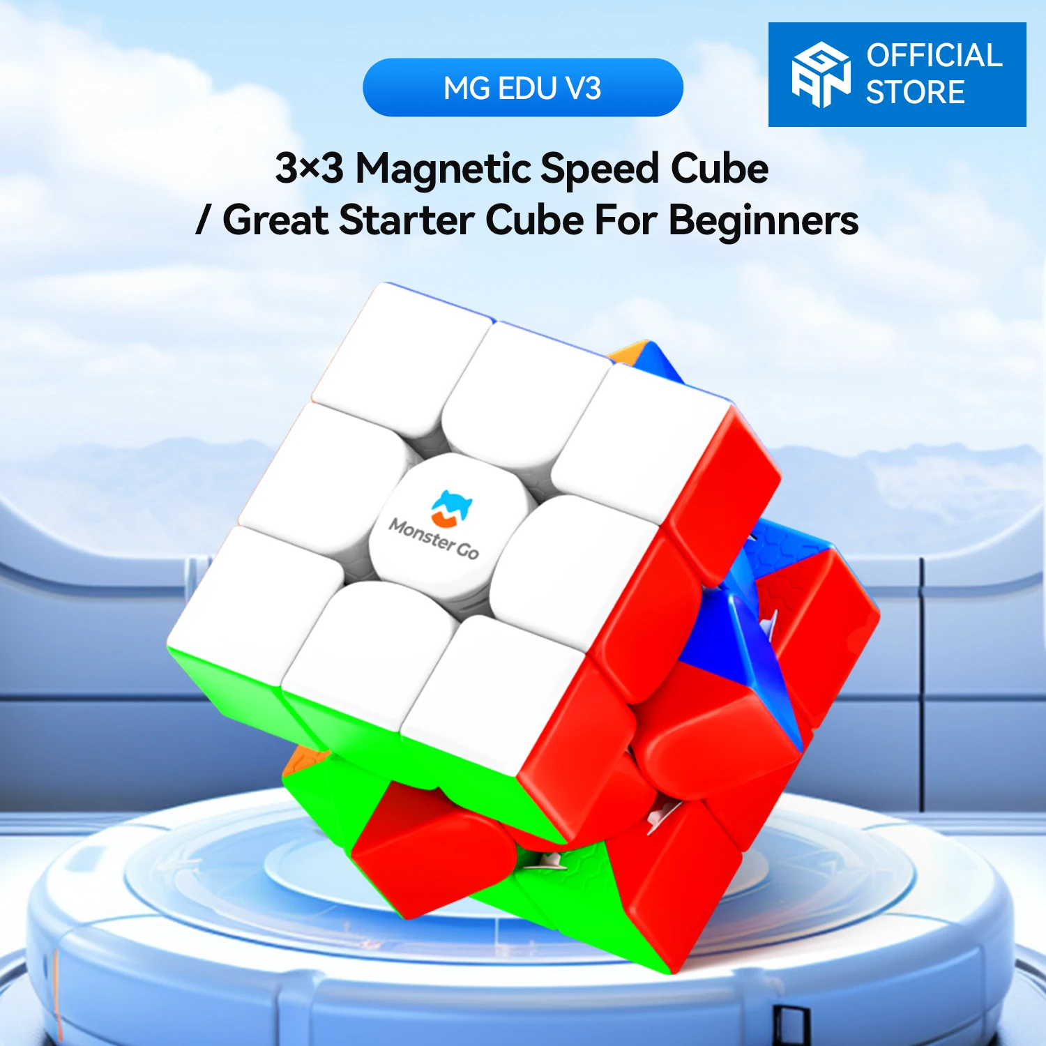 

Monster Go Magnetic Magic Cube 3x3 EDU Speed Cube MG 356 Educational Cube Puzzle Toy For Kids Beginners Practices