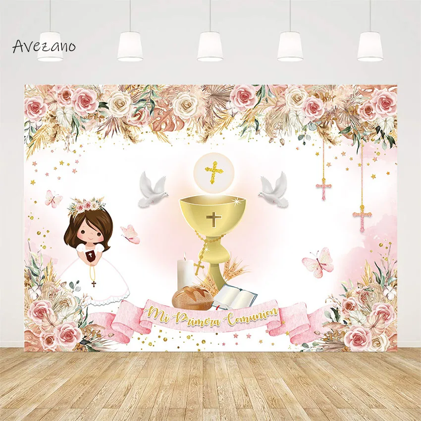 Avezano Backdrop Photography Girl First Communion Decorations for Party Grail Pink Flowers Pampas Grass Background Photo Studio
Avezano Backdrop Photography Girl First Communion Decorations for Party Grail Pink Flowers Pampas Grass Background Photo Studio
