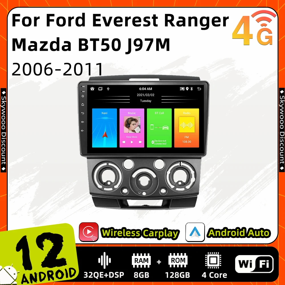 Car Stereo for Ford Everest Ranger Mazda BT50 BT-50 2006-2011 2 Din Android Radio Screen Multimedia Player Autoradio Head Unit
Car Stereo for Ford Everest Ranger Mazda BT50 BT-50 2006-2011 2 Din Android Radio Screen Multimedia Player Autoradio Head Unit