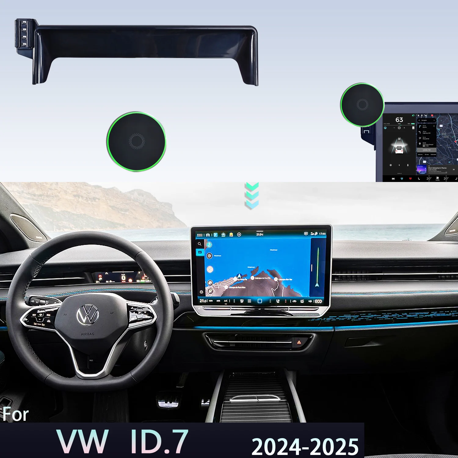 For Volkswagen ID7 ID.7 GTX Tourer 2024 2025 Car Phone Holder Screen Fixed Base Car Magnetic 15W Wireless Charging Stand MagSafe
For Volkswagen ID7 ID.7 GTX Tourer 2024 2025 Car Phone Holder Screen Fixed Base Car Magnetic 15W Wireless Charging Stand MagSafe