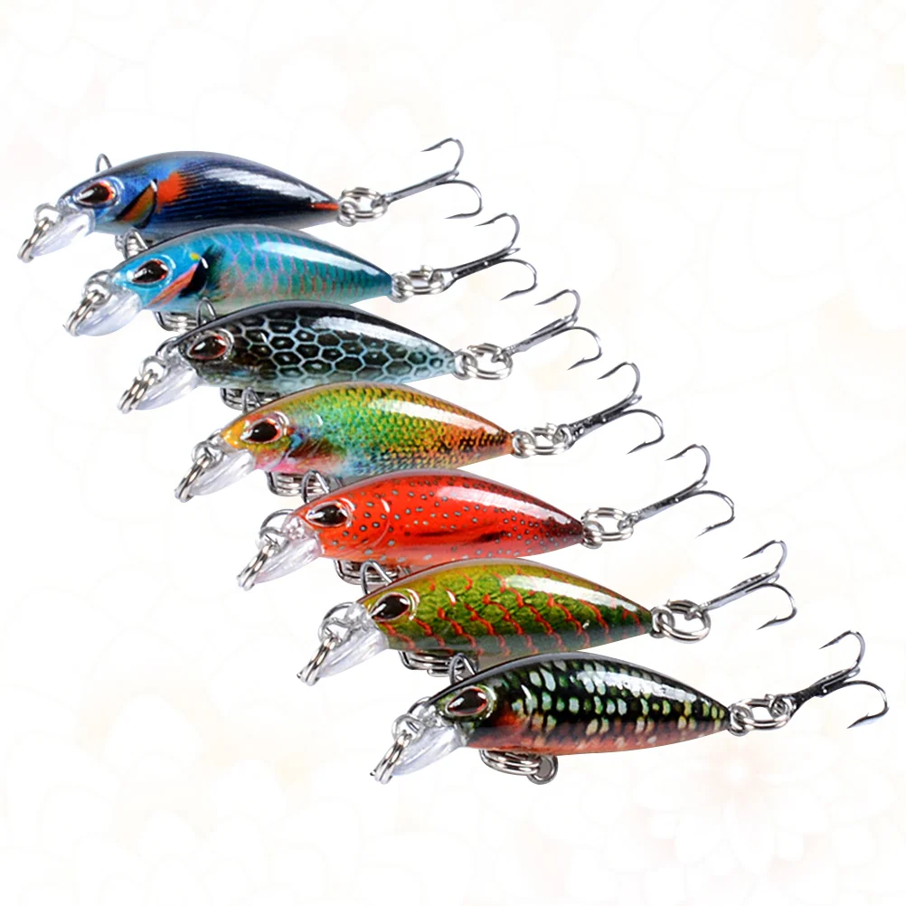 

7 Pcs 41cm/25g Mini Fish Bait Minnow Lure Bait Colorful Hard Fake Bait Fishing Lures with Strong Treble for Outdoor (Set of 7