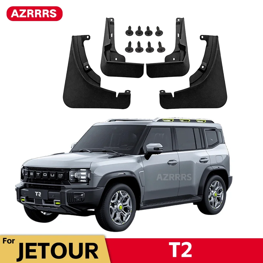 

MudFlaps For JETOUR T2 2023 2024 Mudguards Mud Flaps Splash Guards Front Rear Wheels Fender Car Accessories 4Pcs