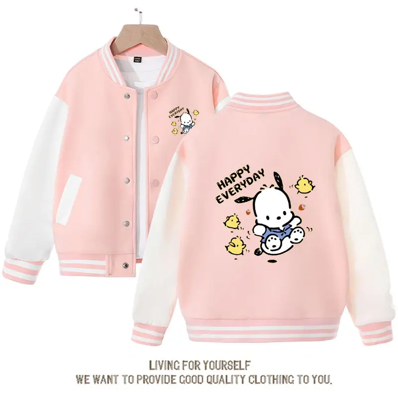 Демисезонная куртка для девочек Sanrio полакко, детская свободная толстовка, детская бейсбольная куртка среднего и большого размера с запахом
Демисезонная куртка для девочек Sanrio полакко, детская свободная толстовка, детская бейсбольная куртка среднего и большого размера с запахом