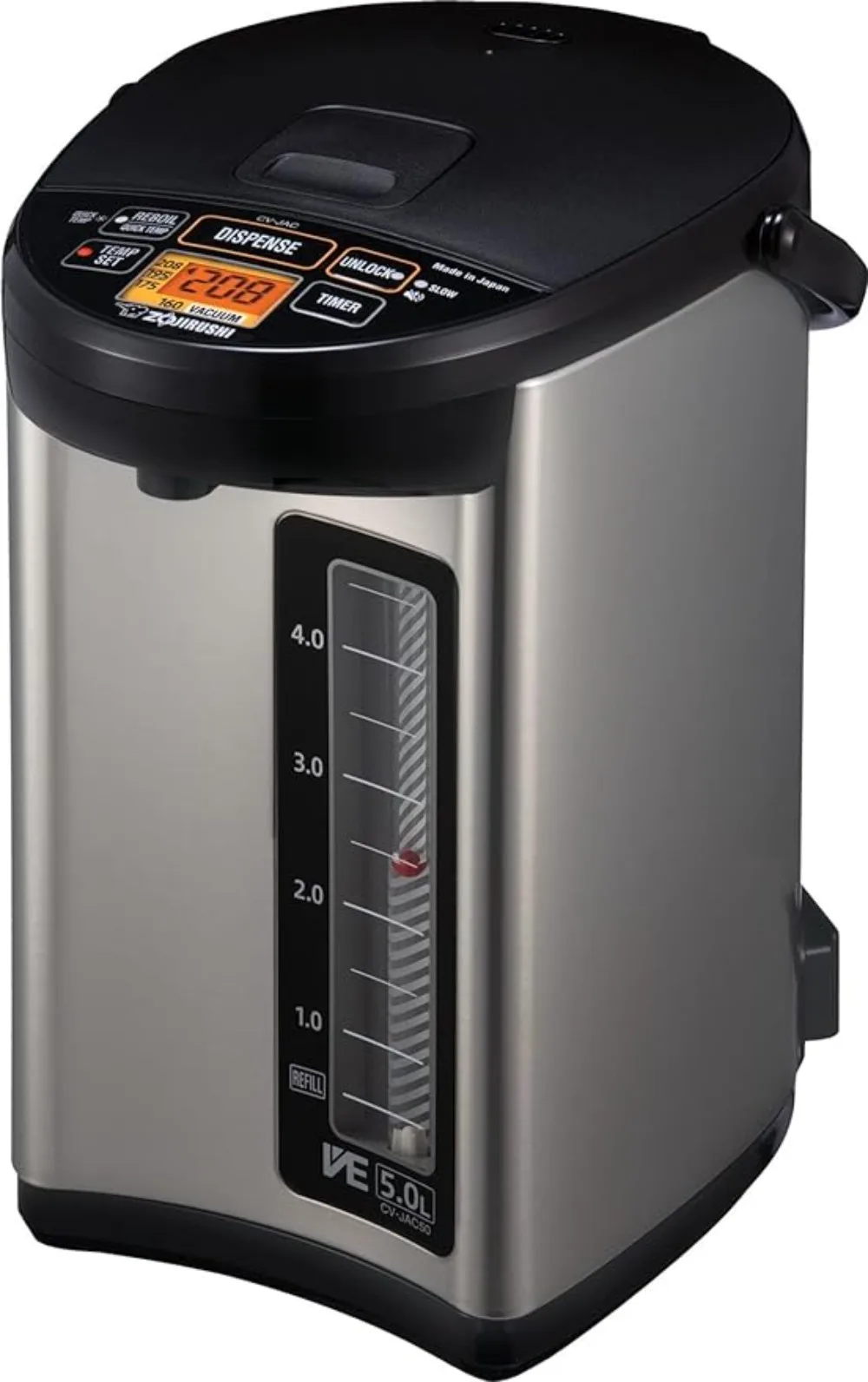 

CV-JAC50XB, VE Hybrid Water Boiler & Warmer, 5.0 Liter, Stainless Black, Made in Japan