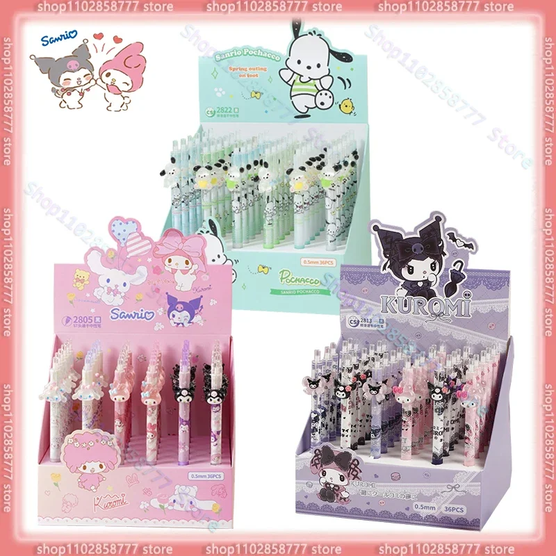 18/36psc/box Action Neutral Pen Sanrio Pochacco Kuromi High Appearance Value Quick Drying 0.5mm Black Carbon Brush Signature Pen
18/36psc/box Action Neutral Pen Sanrio Pochacco Kuromi High Appearance Value Quick Drying 0.5mm Black Carbon Brush Signature Pen