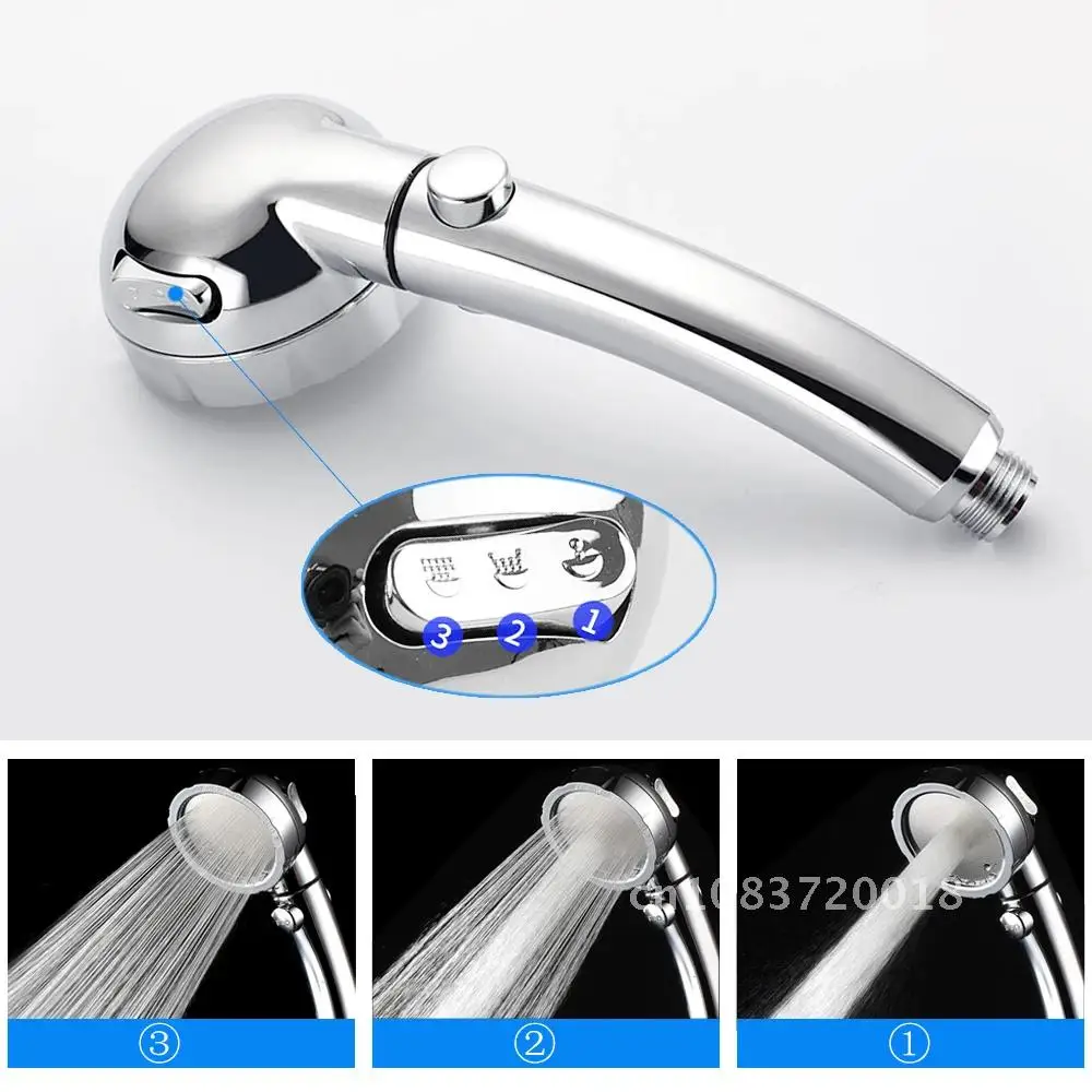Shower Head Water Saving 3 Mode Rainfall With Water Control Button Rotating Adjustable Pressure Bathroom Accessories
Shower Head Water Saving 3 Mode Rainfall With Water Control Button Rotating Adjustable Pressure Bathroom Accessories