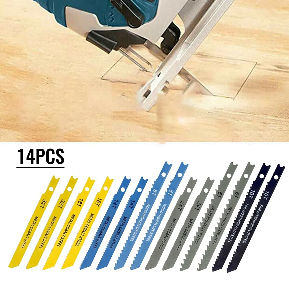 14pcs Jigsaw Blades Set For Black Decker Cutting Machine Accessories Wood Sheet Metal Jagged Cutting Tools High Alloy Steel
14pcs Jigsaw Blades Set For Black Decker Cutting Machine Accessories Wood Sheet Metal Jagged Cutting Tools High Alloy Steel