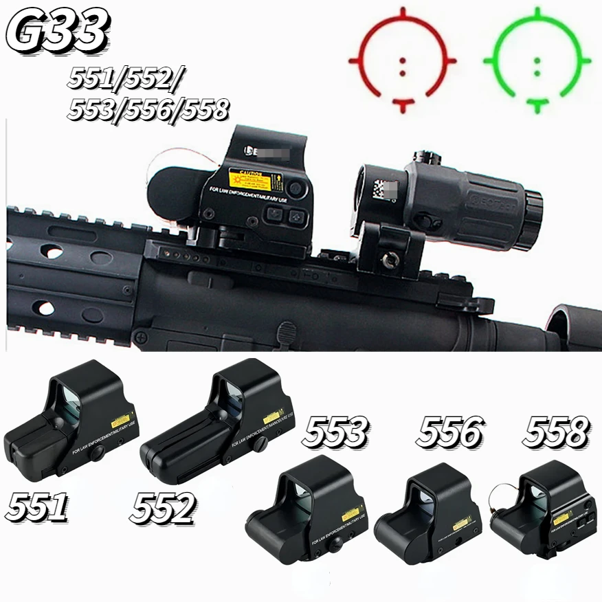 

558 Reflection Hologram Sight G33 Amplify Scopes with Switch To Side Quick Detachable Scope for Hunting Red Dot 551 552 553 556