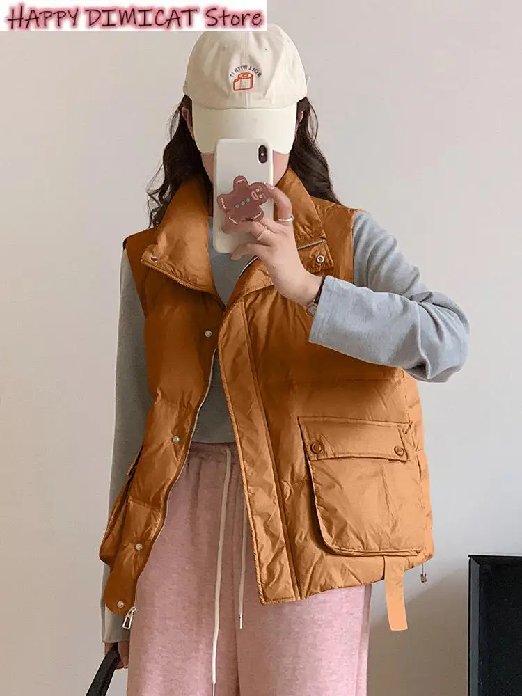 Women Sleeveless Vest Jacket New Fashion Big Pockets Autumn Winter Female Ultra Lightweight Packable Warm Cotton Liner Waistcoat
Women Sleeveless Vest Jacket New Fashion Big Pockets Autumn Winter Female Ultra Lightweight Packable Warm Cotton Liner Waistcoat