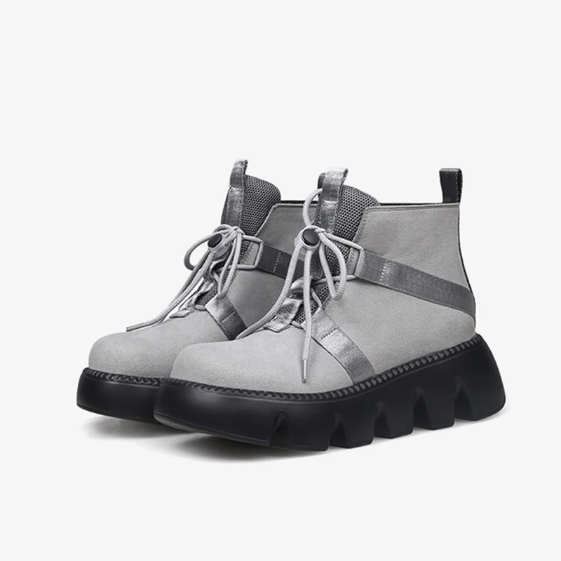 Winter genuine leather 5.5cm flat round toe work daily wear lace up black gray causal women ankle boots HL460 MUYISEXI
Winter genuine leather 5.5cm flat round toe work daily wear lace up black gray causal women ankle boots HL460 MUYISEXI