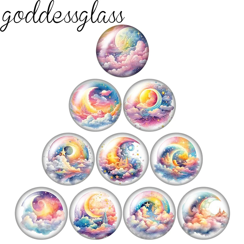 New Colorful Magical Moon Cloud Stars 10pcs mixed 12mm/18mm/20mm/25mm Round photo glass cabochon demo flat back Making findings
New Colorful Magical Moon Cloud Stars 10pcs mixed 12mm/18mm/20mm/25mm Round photo glass cabochon demo flat back Making findings