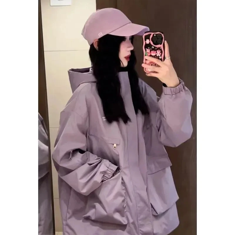 American Style Outdoors Women Leisure Hooded Stormtrooper Jacket Autumn Female Loose Zipper Solid Color Hooded Stormtrooper Coat
American Style Outdoors Women Leisure Hooded Stormtrooper Jacket Autumn Female Loose Zipper Solid Color Hooded Stormtrooper Coat