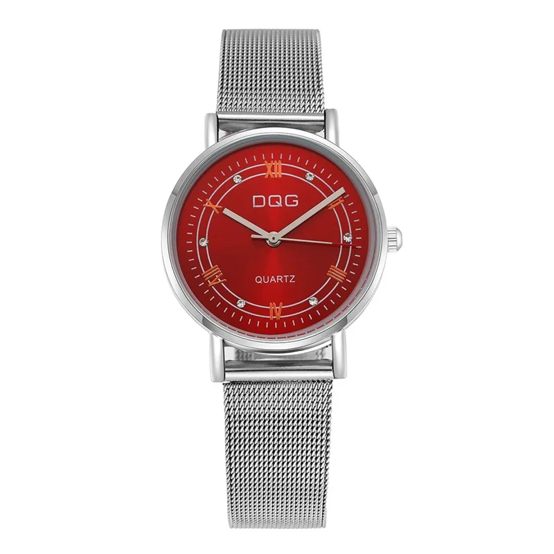 

Fashion Classics Gift Female Watches Brand DQG Top Women Watch Business Silvery Mesh Band Women's Wristwatches 2023 Quartz Clock