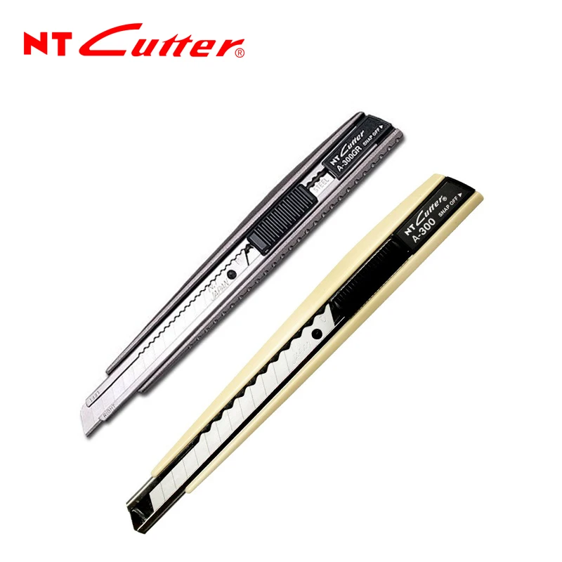 

NT Cutter A-300GRP Art Knife 9mm Aluminum Diecast Grip Utility Knife A-300 Light-Duty Auto-Lock Cutter Model DIY Craft Tools