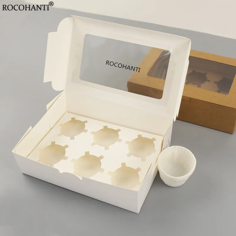 50X Custom Rectangle 4 6 1 Holder Cupcake Box with Clear Window Take Away Cupcake Packaging Container Cup Cake Boxes for Bakery
50X Custom Rectangle 4 6 1 Holder Cupcake Box with Clear Window Take Away Cupcake Packaging Container Cup Cake Boxes for Bakery