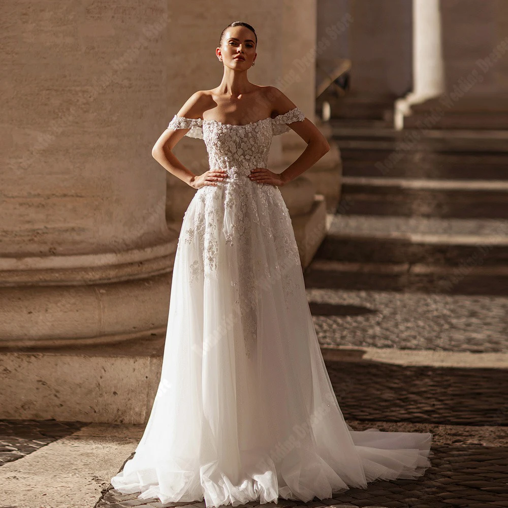 Elegant Sleeveless Women Wedding Dresses Medium Off The Shoulder Mopping Length Backless Princess Gowns Beach Vestidos De Novia
Elegant Sleeveless Women Wedding Dresses Medium Off The Shoulder Mopping Length Backless Princess Gowns Beach Vestidos De Novia