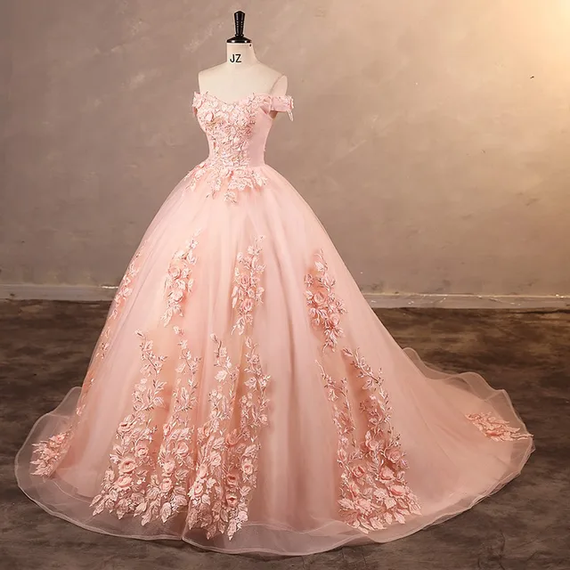 Quinceanera-Robe de Rhà fleurs douces avec queue, robe de soirée en dentelle de luxe, grande taille, robe de Rh, automne, nouveau, 2023 2