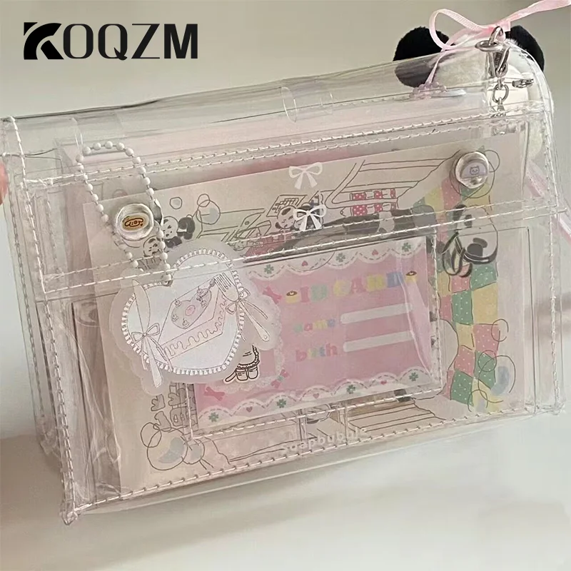 Новая прозрачная простая кавайная сумка для хранения из ПВХ, 6 слоев, канцелярские принадлежности, пенал, футляр для карандашей
Новая прозрачная простая кавайная сумка для хранения из ПВХ, 6 слоев, канцелярские принадлежности, пенал, футляр для карандашей
