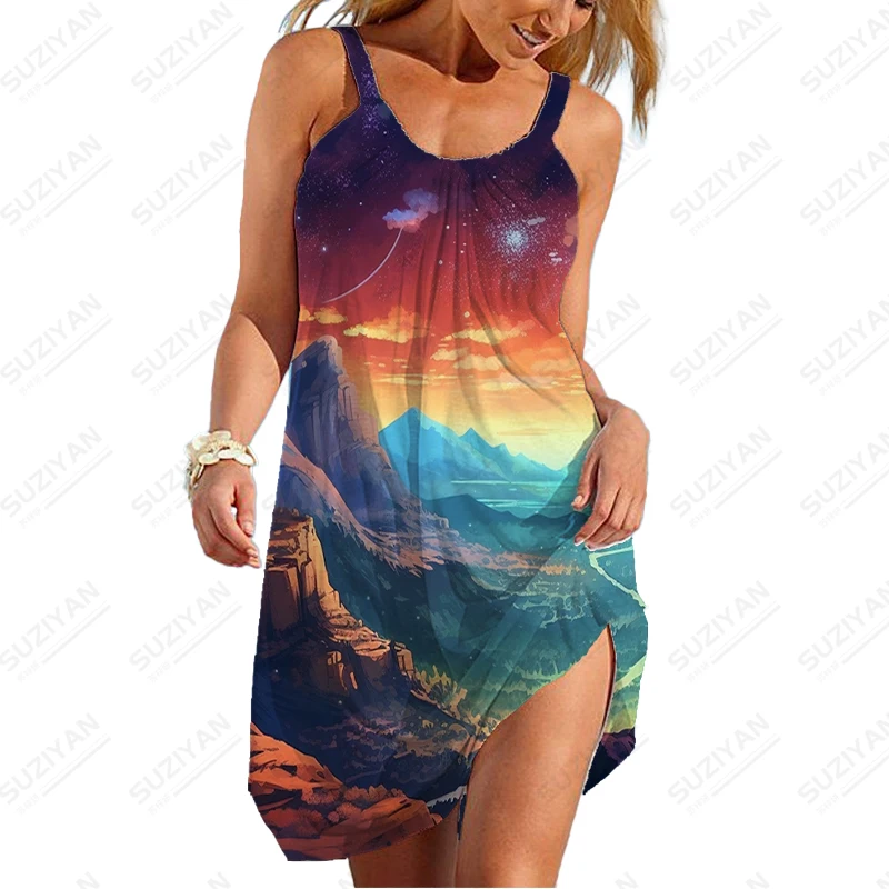 Женское платье на бретельках Starry Valley, повседневное свободное платье с 3D принтом, на лето
Женское платье на бретельках Starry Valley, повседневное свободное платье с 3D принтом, на лето