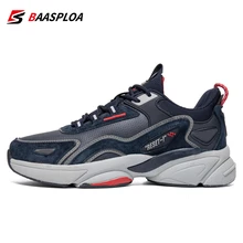 Baasploa Lightweight Running Shoes For Men 2023 Mens Designer Leather Casual Sneakers Lace Up Male Outdoor Sports Shoe Tennis