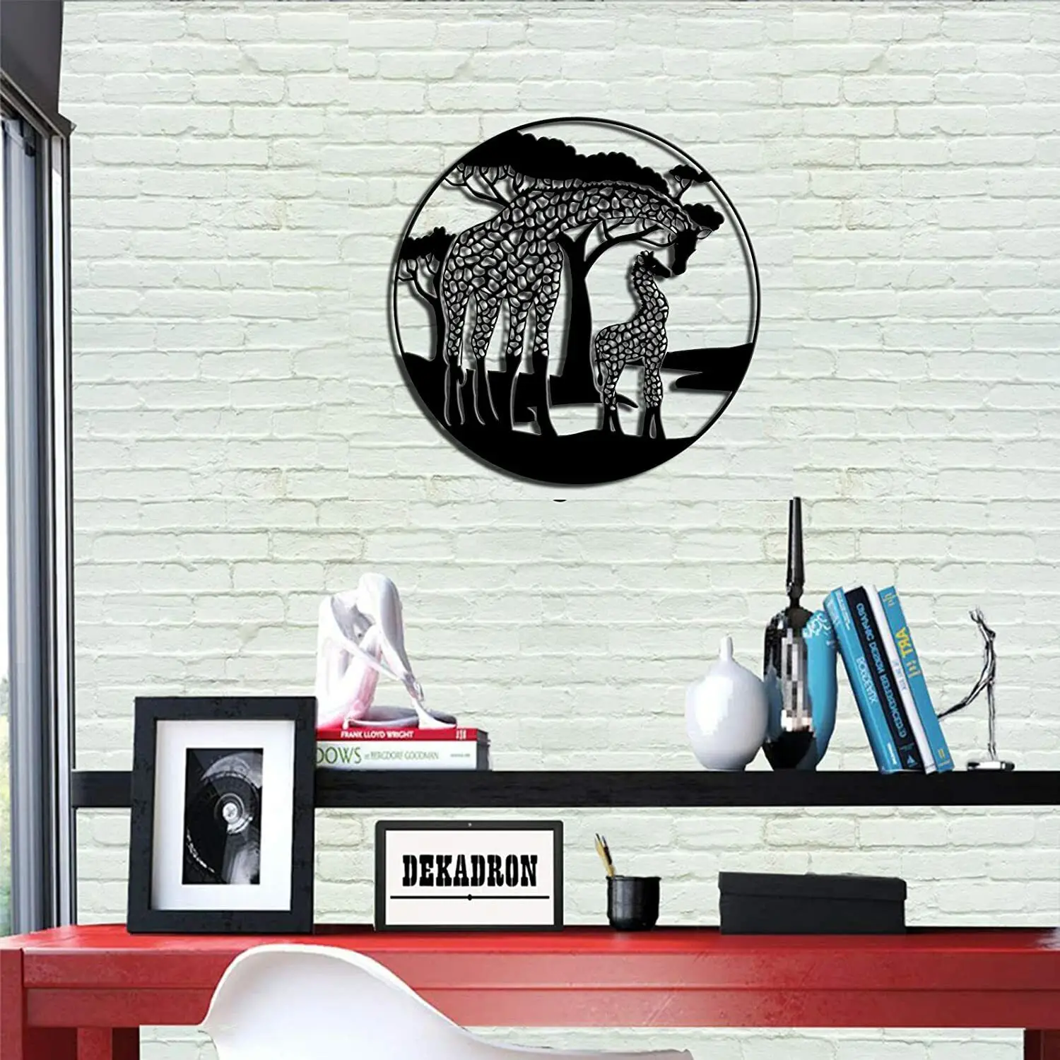 African Animal Metal Wall Art Sticker Giraffe Mommy Kiss Baby Beside Trees Living Room/Home Decor
African Animal Metal Wall Art Sticker Giraffe Mommy Kiss Baby Beside Trees Living Room/Home Decor