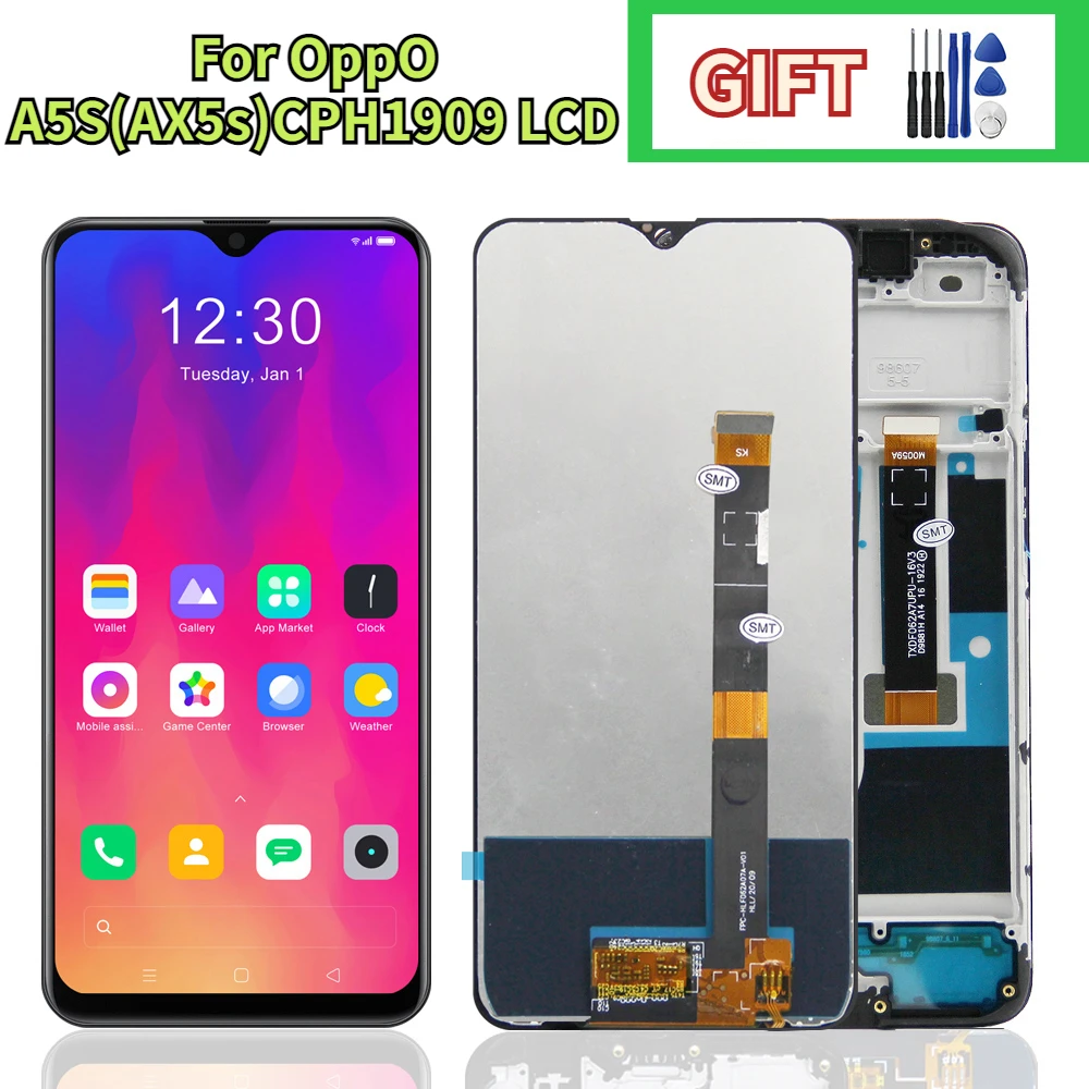 6,2 "для оригинального Oppo A5s AX5s ЖК-дисплей с рамкой, кодирующий преобразователь сенсорного экрана в сборе для Oppo A5s cph1900, CPH1920 дисплей
6,2 "для оригинального Oppo A5s AX5s ЖК-дисплей с рамкой, кодирующий преобразователь сенсорного экрана в сборе для Oppo A5s cph1900, CPH1920 дисплей
