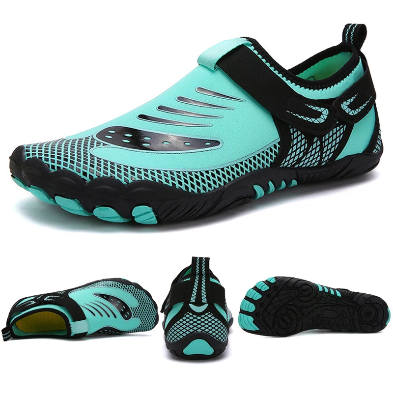 

Men Barefoot Outdoor Beach Sandals Upstream Aqua Shoes Unisex Swimming Water Shoes Plus Size Nonslip River Sea Diving Sneakers