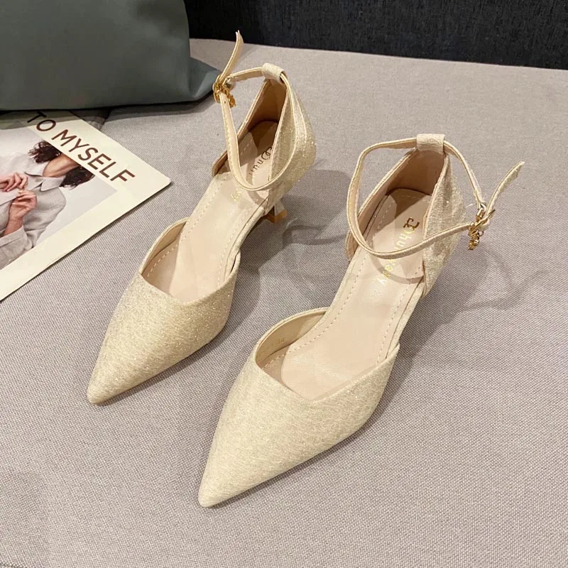2023 Summer High Heels Women's Sexy Shoes Silk Sequins Shiny Thin Pointed 2-Piece Elegant Women's 5.5CM High Heels
2023 Summer High Heels Women's Sexy Shoes Silk Sequins Shiny Thin Pointed 2-Piece Elegant Women's 5.5CM High Heels