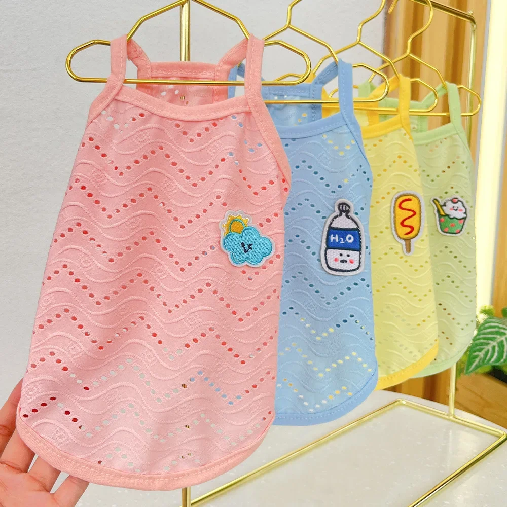 Summer Cooling Puppy Dogs Soft Vests Pet Dog Clothes Cartoon Clothing Summer Shirt Casual T-Shirt for Cat Pet Supplies
Summer Cooling Puppy Dogs Soft Vests Pet Dog Clothes Cartoon Clothing Summer Shirt Casual T-Shirt for Cat Pet Supplies