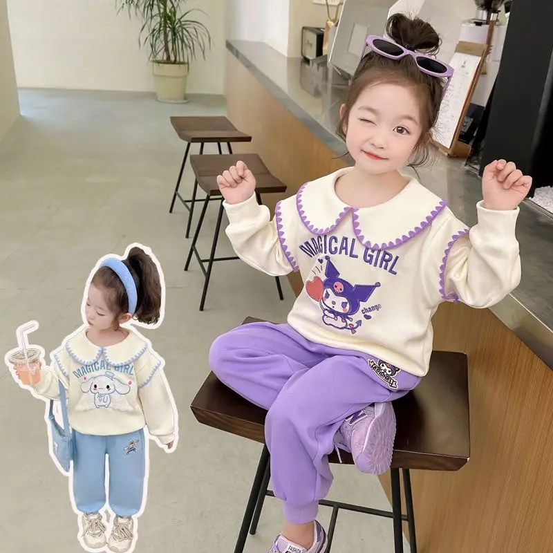 Girly Heart Kawaii Cinnamoroll Anime Sanrio Hooded Pants Cute Cartoon Kuromi Sweatshirt Baby Leisure Two-Piece Set Kids Gifts
Girly Heart Kawaii Cinnamoroll Anime Sanrio Hooded Pants Cute Cartoon Kuromi Sweatshirt Baby Leisure Two-Piece Set Kids Gifts
