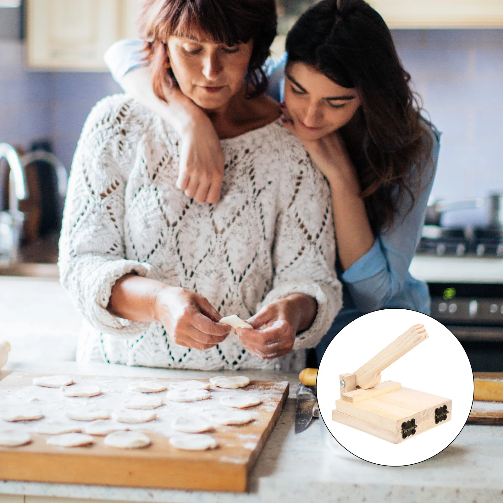 Dumpling Wrapper Dough Presser Household Pressing Tool Making Milk Die Kitchen Wood Flour
Dumpling Wrapper Dough Presser Household Pressing Tool Making Milk Die Kitchen Wood Flour